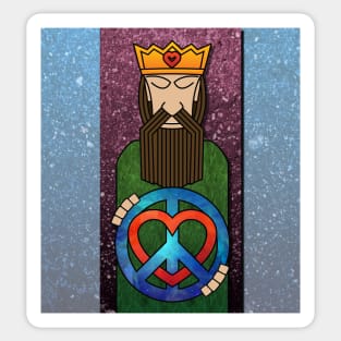 King of Peace and Love Sticker